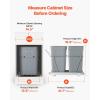 imageVEVOR PullOut Trash Can 27 QT x2 Double Under Mount Kitchen Waste Container Heavy Duty Garbage Recycling Bin with Door Kit and Soft Close Slide for Kitchen Cabinet Sink Under Counter Grey70QT35QTx2