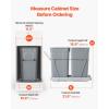 imageVEVOR PullOut Trash Can 27 QT x2 Double Under Mount Kitchen Waste Container Heavy Duty Garbage Recycling Bin with Door Kit and Soft Close Slide for Kitchen Cabinet Sink Under Counter Grey54QT27QTx2