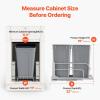 imageVEVOR PullOut Trash Can 27 QT x2 Double Under Mount Kitchen Waste Container Heavy Duty Garbage Recycling Bin with Door Kit and Soft Close Slide for Kitchen Cabinet Sink Under Counter Grey54QT