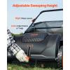imageVEVOR Push Lawn Sweeper 21inch Leaf ampamp Grass Collector Heavy Duty Thickened Steel Durable to Use with Large Capacity 35 cu ft Mesh Collection Hopper Bag 2 Spinning Brushes21 inch
