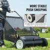 imageVEVOR Push Lawn Sweeper 21inch Leaf ampamp Grass Collector Heavy Duty Thickened Steel Durable to Use with Large Capacity 35 cu ft Mesh Collection Hopper Bag 2 Spinning Brushes26 inch