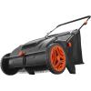 imageVEVOR Push Lawn Sweeper 21inch Leaf ampamp Grass Collector Heavy Duty Thickened Steel Durable to Use with Large Capacity 35 cu ft Mesh Collection Hopper Bag 2 Spinning Brushes21 inch