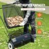 imageVEVOR Push Lawn Sweeper 21inch Leaf ampamp Grass Collector Heavy Duty Thickened Steel Durable to Use with Large Capacity 35 cu ft Mesh Collection Hopper Bag 2 Spinning Brushes26 inch