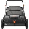 imageVEVOR Push Lawn Sweeper 21inch Leaf ampamp Grass Collector Heavy Duty Thickened Steel Durable to Use with Large Capacity 35 cu ft Mesh Collection Hopper Bag 2 Spinning Brushes21 inch