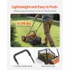 imageVEVOR Push Reel Lawn Mower 14 inch 5 Blades Manual Push Mower No Motor 06175 in Adjustable Cutting Height WalkBehind Lawn Mowers with Grass Catcher Bag for Green Lawns Driveways Courtyards16 inch
