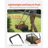 imageVEVOR Push Reel Lawn Mower 14 inch 5 Blades Manual Push Mower No Motor 06175 in Adjustable Cutting Height WalkBehind Lawn Mowers with Grass Catcher Bag for Green Lawns Driveways Courtyards14 inch