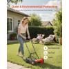 imageVEVOR Push Reel Lawn Mower 14 inch 5 Blades Manual Push Mower No Motor 06175 in Adjustable Cutting Height WalkBehind Lawn Mowers with Grass Catcher Bag for Green Lawns Driveways Courtyards16 inch