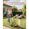 imageVEVOR Push Reel Lawn Mower 14 inch 5 Blades Manual Push Mower No Motor 06175 in Adjustable Cutting Height WalkBehind Lawn Mowers with Grass Catcher Bag for Green Lawns Driveways Courtyards14 inch