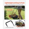 imageVEVOR Push Reel Lawn Mower 14 inch 5 Blades Manual Push Mower No Motor 06175 in Adjustable Cutting Height WalkBehind Lawn Mowers with Grass Catcher Bag for Green Lawns Driveways Courtyards18 inch