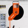 imageVEVOR Retractable Air Hose Reel 38 IN x 50 FT Hybrid Air Hose Max 300PSI Air Compressor Hose Reel with 5 ft Lead in CeilingWall Mount Heavy Duty Single Arm Steel ReelOpen Reel