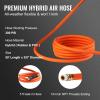 imageVEVOR Retractable Air Hose Reel 38 IN x 50 FT Hybrid Air Hose Max 300PSI Air Compressor Hose Reel with 5 ft Lead in CeilingWall Mount Heavy Duty Single Arm Steel ReelOpen Reel