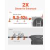 imageVEVOR Retractable Garden Hose Reel 12 Inch x 65 ft Wall Mounted Heavy Duty Garden Hose Reel with 9 Patterns Nozzle Any Length Lock Upgraded Slow Return System and 180Swivel Bracket84ft