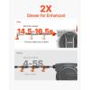 imageVEVOR Retractable Garden Hose Reel 12 Inch x 65 ft Wall Mounted Heavy Duty Garden Hose Reel with 9 Patterns Nozzle Any Length Lock Upgraded Slow Return System and 180Swivel Bracket145ft