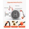 imageVEVOR Retractable Garden Hose Reel 12 Inch x 65 ft Wall Mounted Heavy Duty Garden Hose Reel with 9 Patterns Nozzle Any Length Lock Upgraded Slow Return System and 180Swivel Bracket84ft