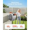 imageVEVOR Retractable Garden Hose Reel 12 Inch x 65 ft Wall Mounted Heavy Duty Garden Hose Reel with 9 Patterns Nozzle Any Length Lock Upgraded Slow Return System and 180Swivel Bracket145ft
