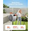 imageVEVOR Retractable Garden Hose Reel 12 Inch x 65 ft Wall Mounted Heavy Duty Garden Hose Reel with 9 Patterns Nozzle Any Length Lock Upgraded Slow Return System and 180Swivel Bracket84ft