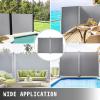 imageVEVOR Retractable Side Awning UV 50 71x 236 Full Aluminum RustProof Patio Sunshine Screen 280 g Thicken Privacy Divider ampamp Wind Screen for Courtyard Balcony Roof Terraces and Pools GrayBlack