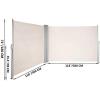 imageVEVOR Retractable Side Awning UV 50 71x 236 Full Aluminum RustProof Patio Sunshine Screen 280 g Thicken Privacy Divider ampamp Wind Screen for Courtyard Balcony Roof Terraces and Pools GrayBeige