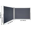 imageVEVOR Retractable Side Awning UV 50 71x 236 Full Aluminum RustProof Patio Sunshine Screen 280 g Thicken Privacy Divider ampamp Wind Screen for Courtyard Balcony Roof Terraces and Pools GrayGray