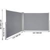 imageVEVOR Retractable Side Awning UV 50 71x 236 Full Aluminum RustProof Patio Sunshine Screen 280 g Thicken Privacy Divider ampamp Wind Screen for Courtyard Balcony Roof Terraces and Pools GrayBlack
