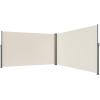 imageVEVOR Retractable Side Awning UV 50 71x 236 Full Aluminum RustProof Patio Sunshine Screen 280 g Thicken Privacy Divider ampamp Wind Screen for Courtyard Balcony Roof Terraces and Pools GrayBeige