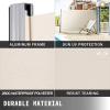 imageVEVOR Retractable Side Awning UV 50 71x 236 Full Aluminum RustProof Patio Sunshine Screen 280 g Thicken Privacy Divider ampamp Wind Screen for Courtyard Balcony Roof Terraces and Pools GrayBeige