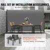 imageVEVOR Retractable Side Awning UV 50 71x 236 Full Aluminum RustProof Patio Sunshine Screen 280 g Thicken Privacy Divider ampamp Wind Screen for Courtyard Balcony Roof Terraces and Pools GrayGray