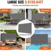 imageVEVOR Retractable Side Awning UV 50 71x 236 Full Aluminum RustProof Patio Sunshine Screen 280 g Thicken Privacy Divider ampamp Wind Screen for Courtyard Balcony Roof Terraces and Pools GrayGray