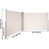 imageVEVOR Retractable Side Awning UV 50 71x 236 Full Aluminum RustProof Patio Sunshine Screen 280 g Thicken Privacy Divider ampamp Wind Screen for Courtyard Balcony Roof Terraces and Pools GrayBeige