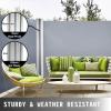 imageVEVOR Retractable Side Awning UV 50 71x 236 Full Aluminum RustProof Patio Sunshine Screen 280 g Thicken Privacy Divider ampamp Wind Screen for Courtyard Balcony Roof Terraces and Pools GrayBlack