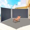 imageVEVOR Retractable Side Awning UV 50 71x 236 Full Aluminum RustProof Patio Sunshine Screen 280 g Thicken Privacy Divider ampamp Wind Screen for Courtyard Balcony Roof Terraces and Pools GrayGray