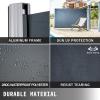 imageVEVOR Retractable Side Awning UV 50 71x 236 Full Aluminum RustProof Patio Sunshine Screen 280 g Thicken Privacy Divider ampamp Wind Screen for Courtyard Balcony Roof Terraces and Pools GrayBlack