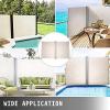 imageVEVOR Retractable Side Awning UV 50 71x 236 Full Aluminum RustProof Patio Sunshine Screen 280 g Thicken Privacy Divider ampamp Wind Screen for Courtyard Balcony Roof Terraces and Pools GrayBeige