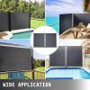 imageVEVOR Retractable Side Awning UV 50 71x 236 Full Aluminum RustProof Patio Sunshine Screen 280 g Thicken Privacy Divider ampamp Wind Screen for Courtyard Balcony Roof Terraces and Pools GrayGray