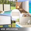 imageVEVOR Retractable Side Awning UV 50 71x 236 Full Aluminum RustProof Patio Sunshine Screen 280 g Thicken Privacy Divider ampamp Wind Screen for Courtyard Balcony Roof Terraces and Pools GrayBeige