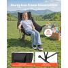 imageVEVOR Rocking Camping Chair Portable Folding Rocker HeavyDuty Lawn Chair Recliner with Cupholder ampamp Pocket Supports 225lbs Fully Padded Camp Chairs for Outdoor Patio Backyard Porch GardenHeatedRocker