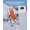 imageVEVOR Rocking Camping Chair Portable Folding Rocker HeavyDuty Lawn Chair Recliner with Cupholder ampamp Pocket Supports 225lbs Fully Padded Camp Chairs for Outdoor Patio Backyard Porch GardenHeatedStandard