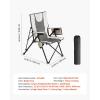 imageVEVOR Rocking Camping Chair Portable Folding Rocker HeavyDuty Lawn Chair Recliner with Cupholder ampamp Pocket Supports 225lbs Fully Padded Camp Chairs for Outdoor Patio Backyard Porch GardenStandard