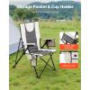 imageVEVOR Rocking Camping Chair Portable Folding Rocker HeavyDuty Lawn Chair Recliner with Cupholder ampamp Pocket Supports 225lbs Fully Padded Camp Chairs for Outdoor Patio Backyard Porch GardenHeatedStandard