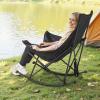 imageVEVOR Rocking Camping Chair Portable Folding Rocker HeavyDuty Lawn Chair Recliner with Cupholder ampamp Pocket Supports 225lbs Fully Padded Camp Chairs for Outdoor Patio Backyard Porch GardenRocker