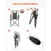 imageVEVOR Rocking Camping Chair Portable Folding Rocker HeavyDuty Lawn Chair Recliner with Cupholder ampamp Pocket Supports 225lbs Fully Padded Camp Chairs for Outdoor Patio Backyard Porch GardenHeatedStandard