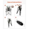 imageVEVOR Rocking Camping Chair Portable Folding Rocker HeavyDuty Lawn Chair Recliner with Cupholder ampamp Pocket Supports 225lbs Fully Padded Camp Chairs for Outdoor Patio Backyard Porch GardenStandard