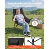 imageVEVOR Rocking Camping Chair Portable Folding Rocker HeavyDuty Lawn Chair Recliner with Cupholder ampamp Pocket Supports 225lbs Fully Padded Camp Chairs for Outdoor Patio Backyard Porch GardenRocker
