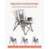 imageVEVOR Rocking Camping Chair Portable Folding Rocker HeavyDuty Lawn Chair Recliner with Cupholder ampamp Pocket Supports 225lbs Fully Padded Camp Chairs for Outdoor Patio Backyard Porch GardenHeatedStandard