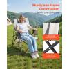 imageVEVOR Rocking Camping Chair Portable Folding Rocker HeavyDuty Lawn Chair Recliner with Cupholder ampamp Pocket Supports 225lbs Fully Padded Camp Chairs for Outdoor Patio Backyard Porch GardenHeatedStandard
