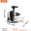 imageVEVOR Slow Masticating Juicer 2Speed Mode Cold Press Juicer Machine with Reverse Function Quiet Motor Slow Juicer Juice Extractor Maker Easy to Clean with Brush for High Nutrient Fruit VegetableLight GreyBlack