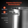 imageVEVOR Stainless Steel Stockpot 84 Quart Large Cooking Pots Cookware Sauce Pot with Basket Lid and Handle Heavy Duty Commercial Grade Stock Pot Sanding Treatment for Large Groups Events Silver359 Quarts