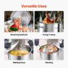 imageVEVOR Stainless Steel Stockpot 84 Quart Large Cooking Pots Cookware Sauce Pot with Basket Lid and Handle Heavy Duty Commercial Grade Stock Pot Sanding Treatment for Large Groups Events Silver84 Quarts