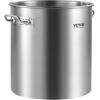 imageVEVOR Stainless Steel Stockpot 84 Quart Large Cooking Pots Cookware Sauce Pot with Basket Lid and Handle Heavy Duty Commercial Grade Stock Pot Sanding Treatment for Large Groups Events Silver24 Quarts