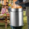 imageVEVOR Stainless Steel Stockpot 84 Quart Large Cooking Pots Cookware Sauce Pot with Basket Lid and Handle Heavy Duty Commercial Grade Stock Pot Sanding Treatment for Large Groups Events Silver571 Quarts